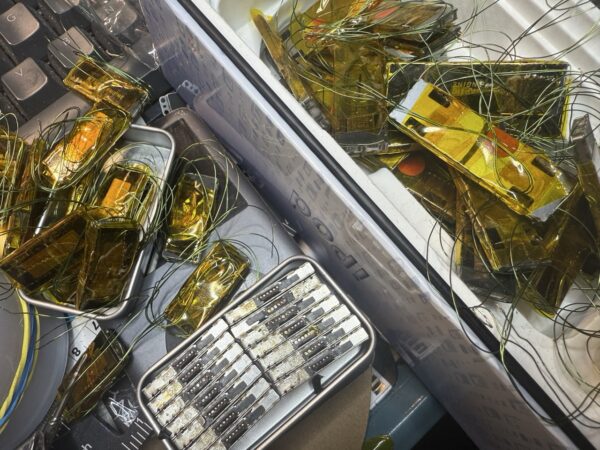 groupinbg of taptic mods being assembled.